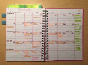 bullet journal book revision calendar
